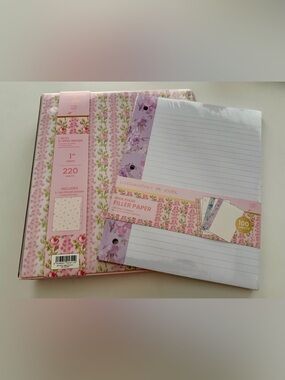 NEW 2 pc LoveShackFancy Yoobi 1" Binder 5 tab Dividers AND Filler Paper Bundle